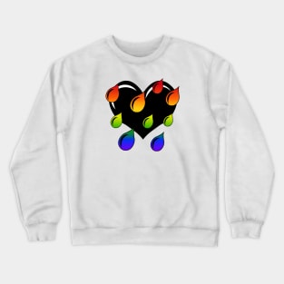 Rainbow Weeping Heart Crewneck Sweatshirt